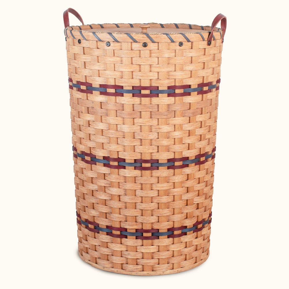 Wicker Hamper | Extra-Large Round Woven Laundry Basket w/Lid