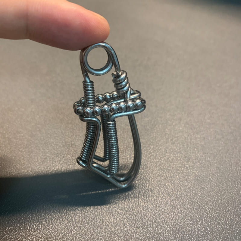 Knife handmade keychain