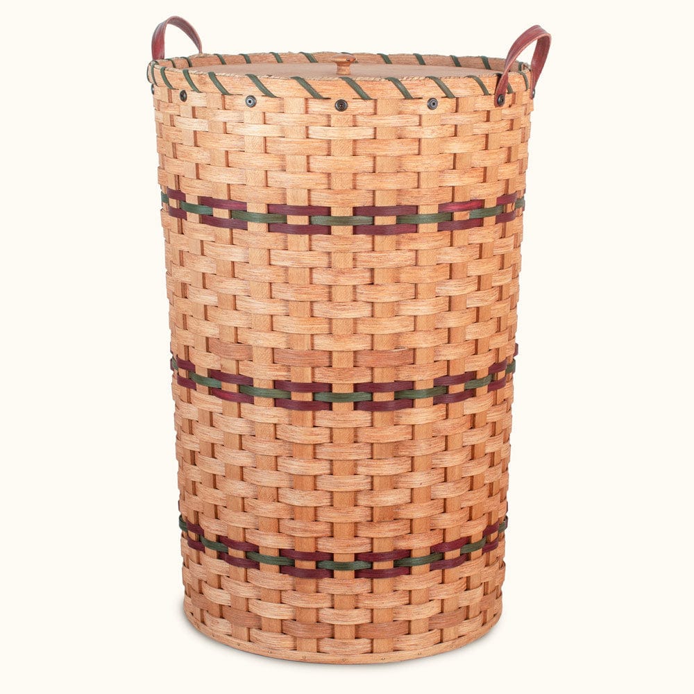 Wicker Hamper | Extra-Large Round Woven Laundry Basket w/Lid