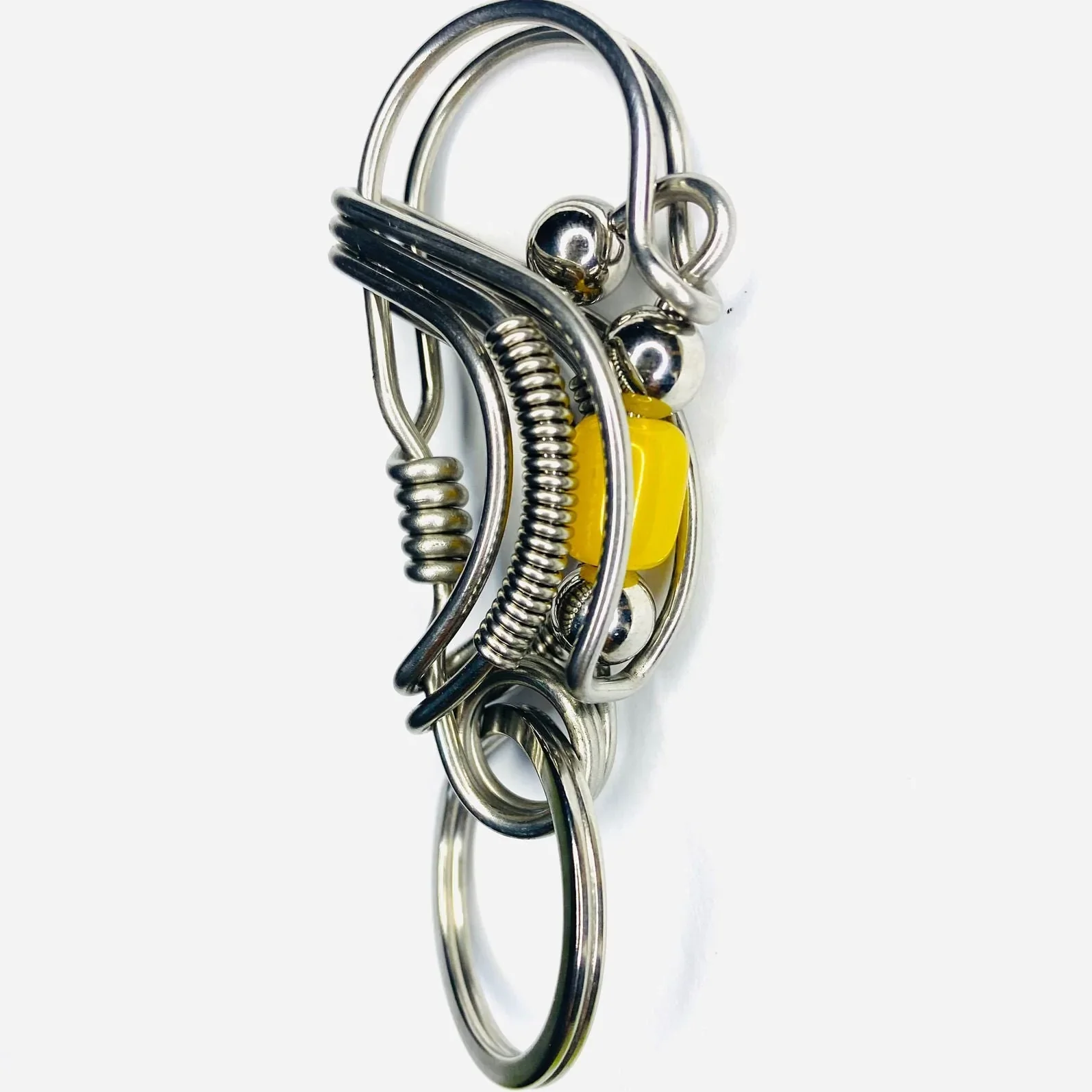 Color Barrel Beads Handmade Keychain