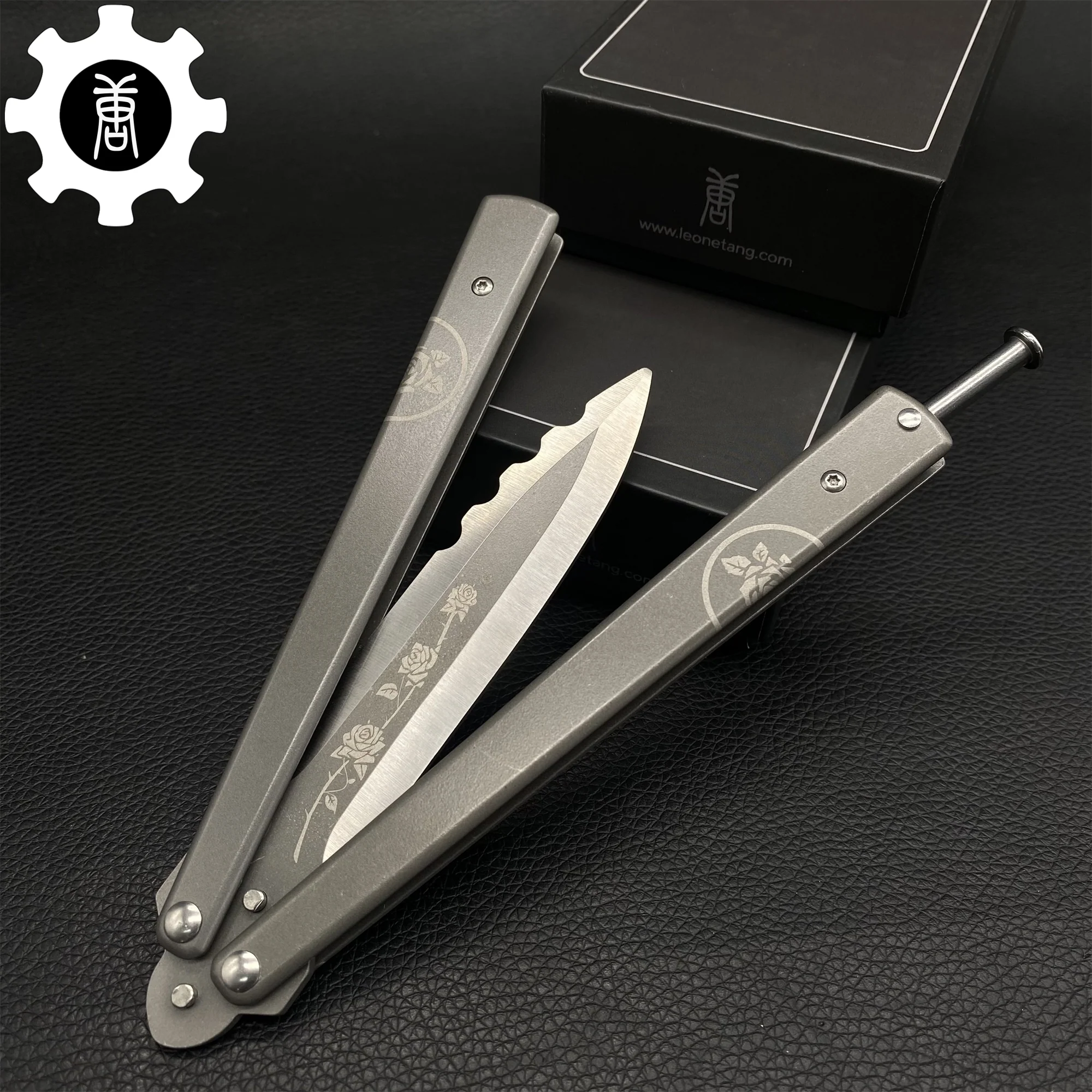 TF2 Black Rose Balisong Black Rose Butterfly Knife Replica IRL