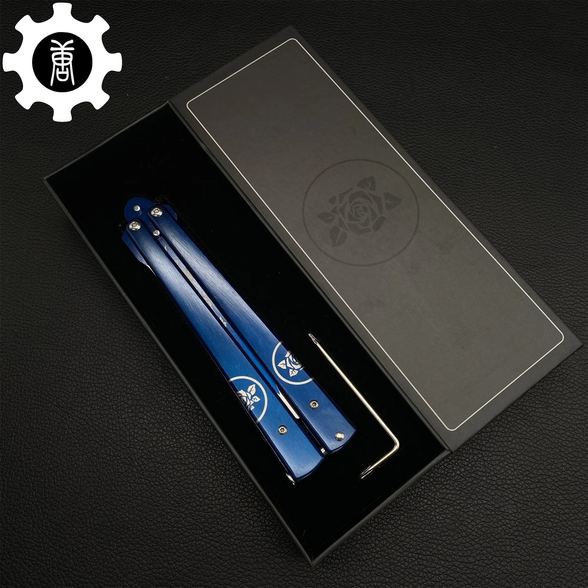 TF2 Black Rose Balisong Black Rose Butterfly Knife Replica IRL