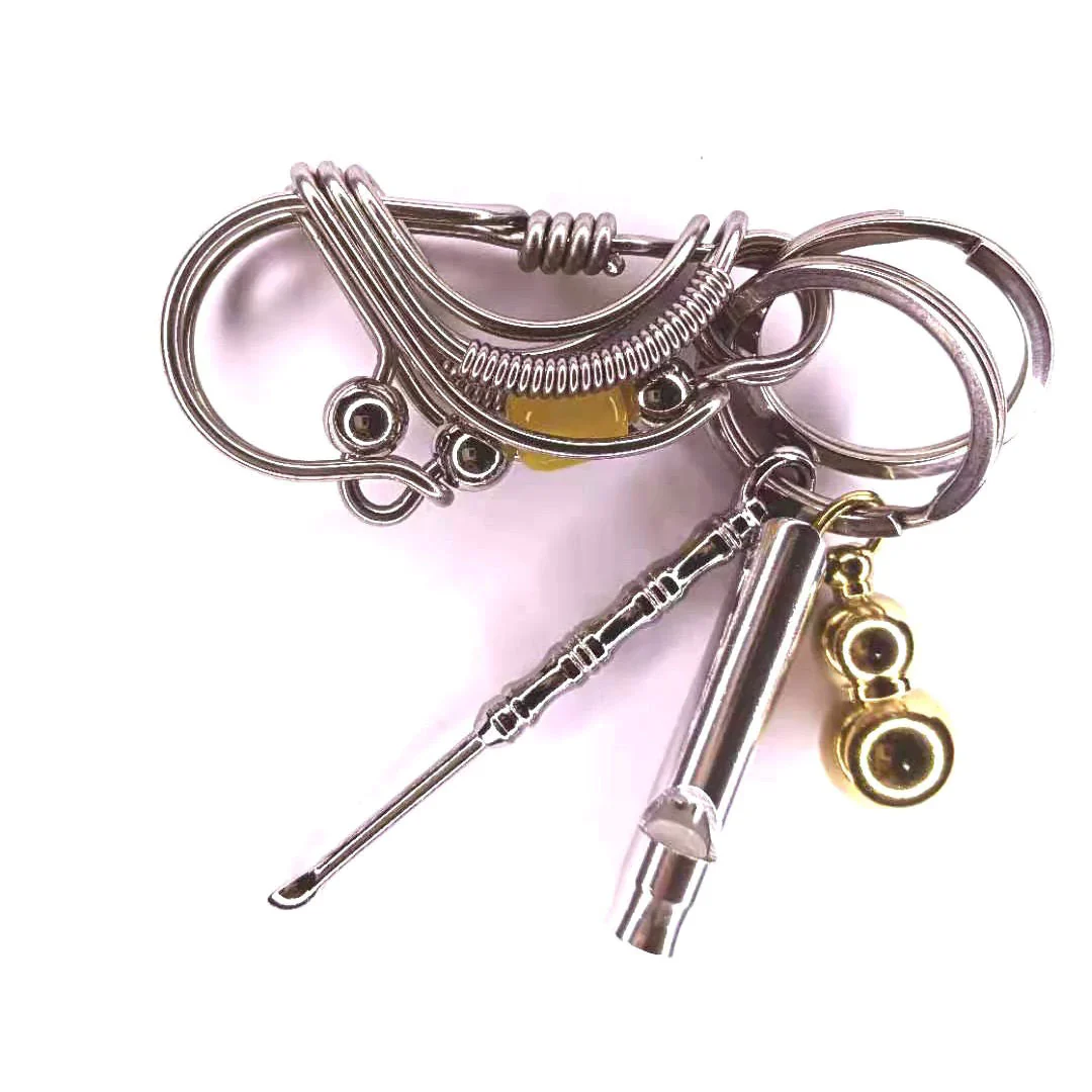 Color Barrel Beads Handmade Keychain