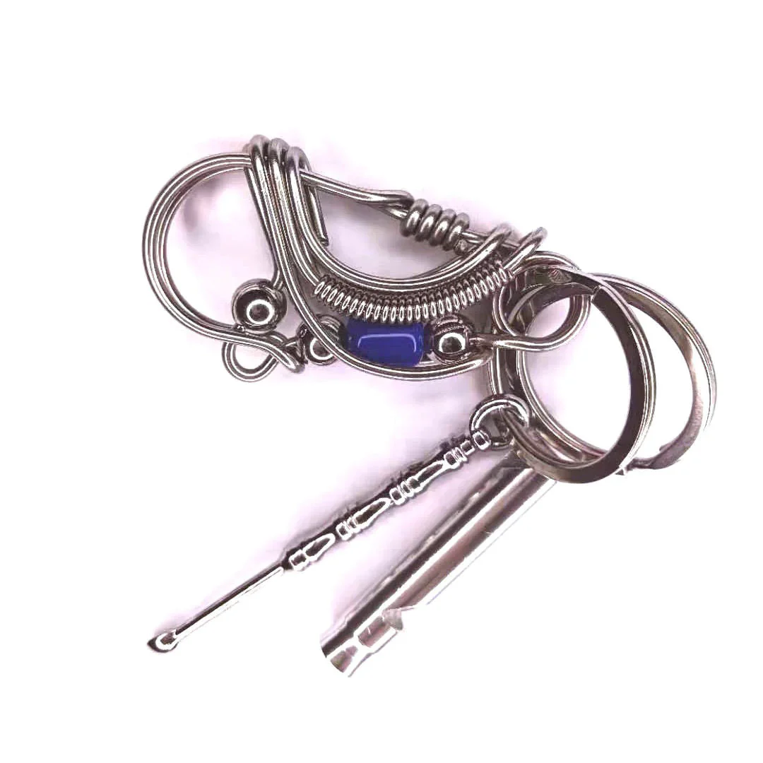 Color Barrel Beads Handmade Keychain