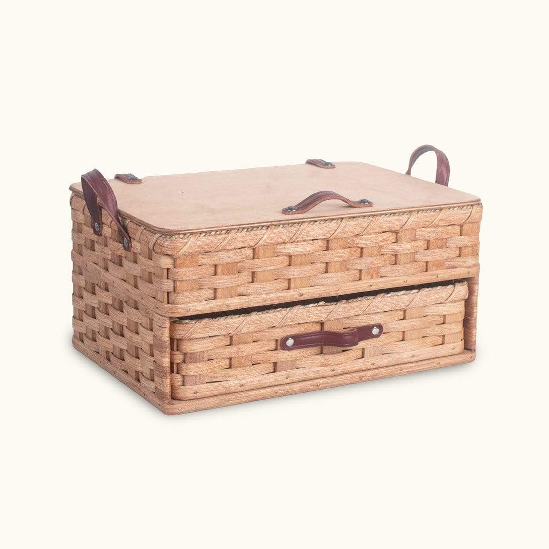 Large Sewing & Craft Basket | Sewing Organizer Box w/Drawer