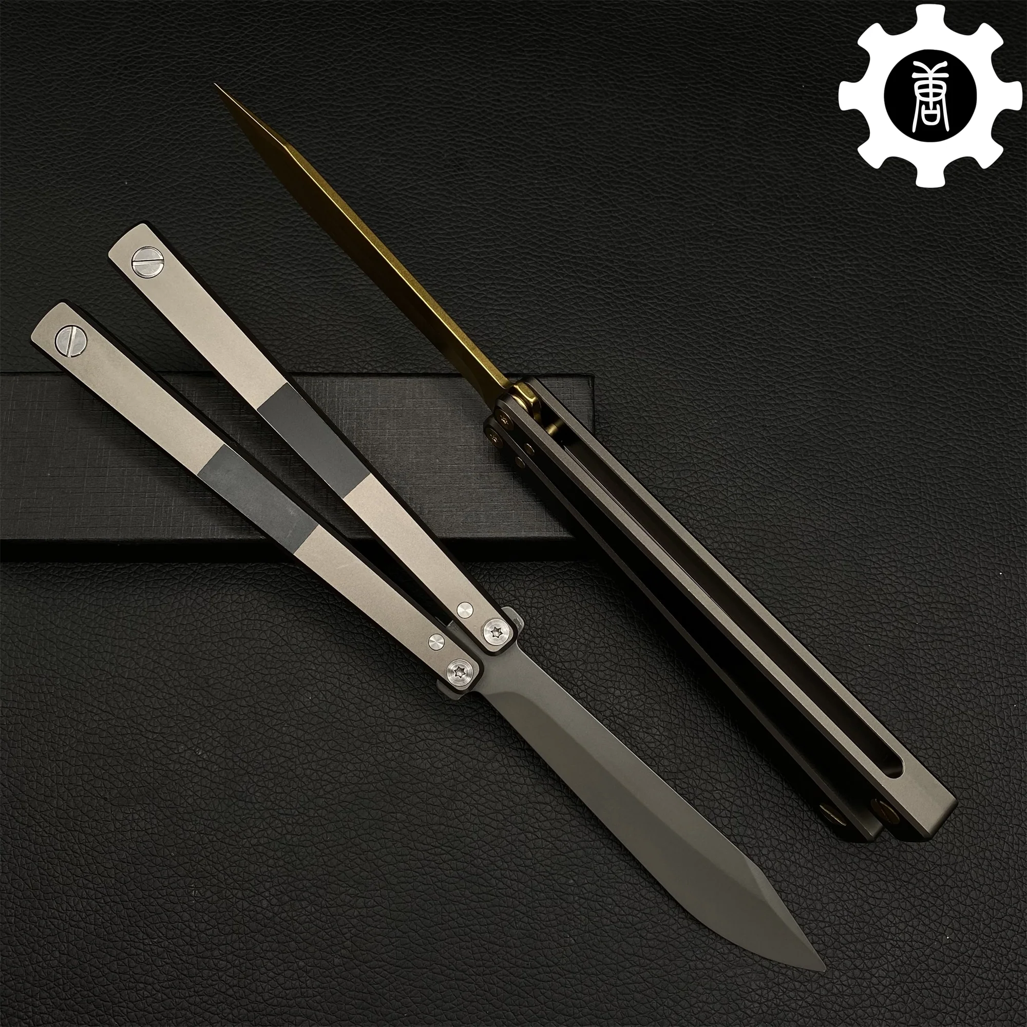 High-End TF2 Spy Knife Balisong Trainer-Blunt Blade