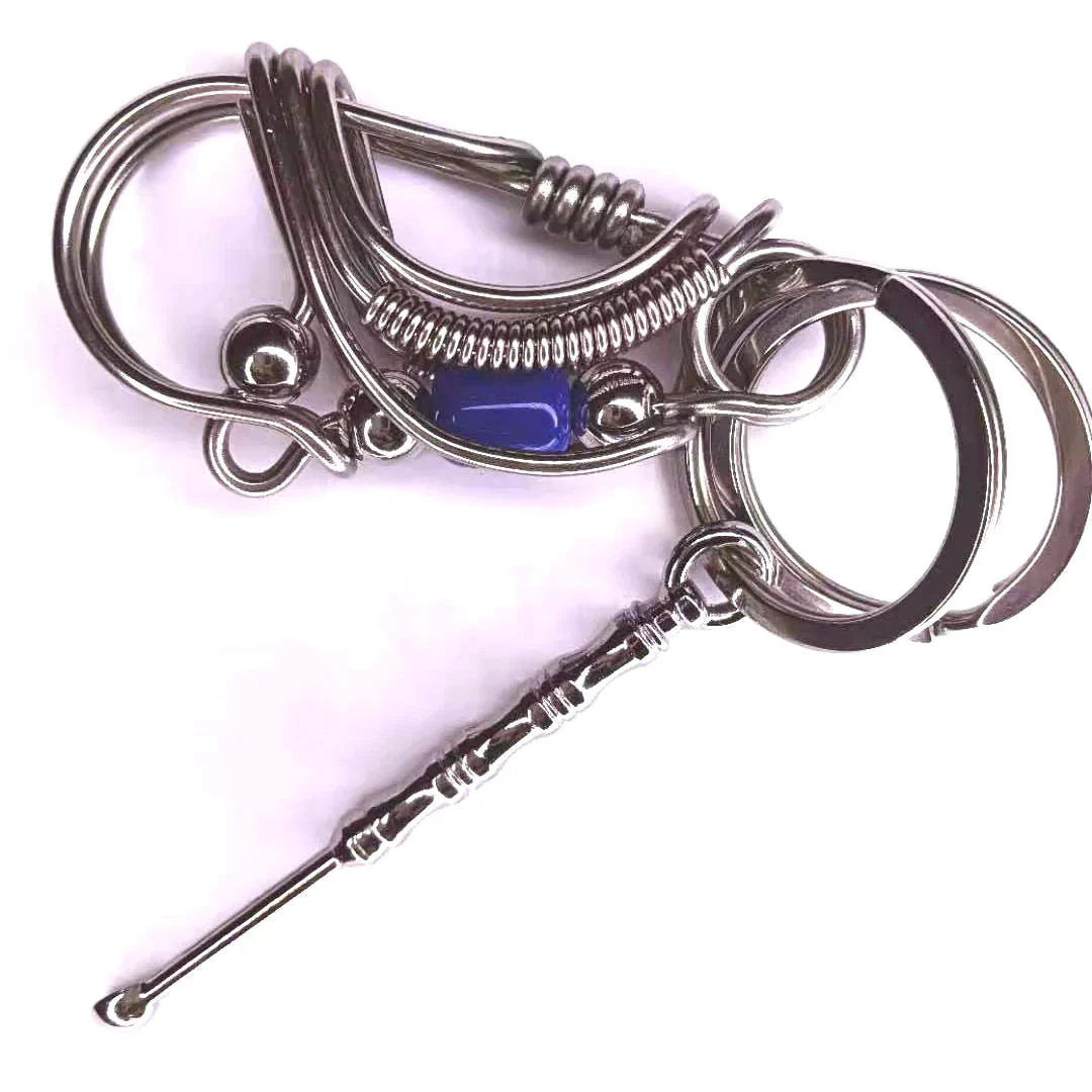 Color Barrel Beads Handmade Keychain