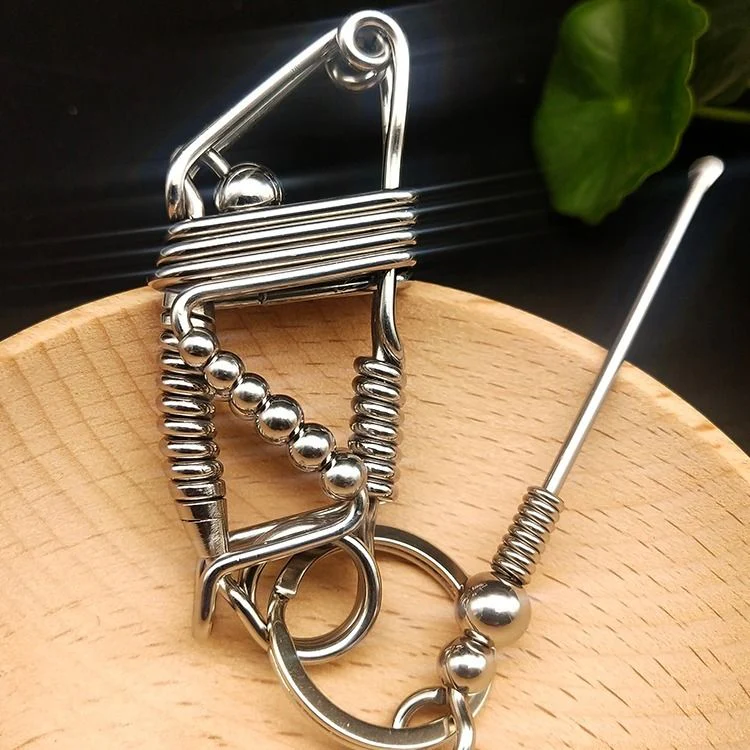 Handmade grasshopper keychain