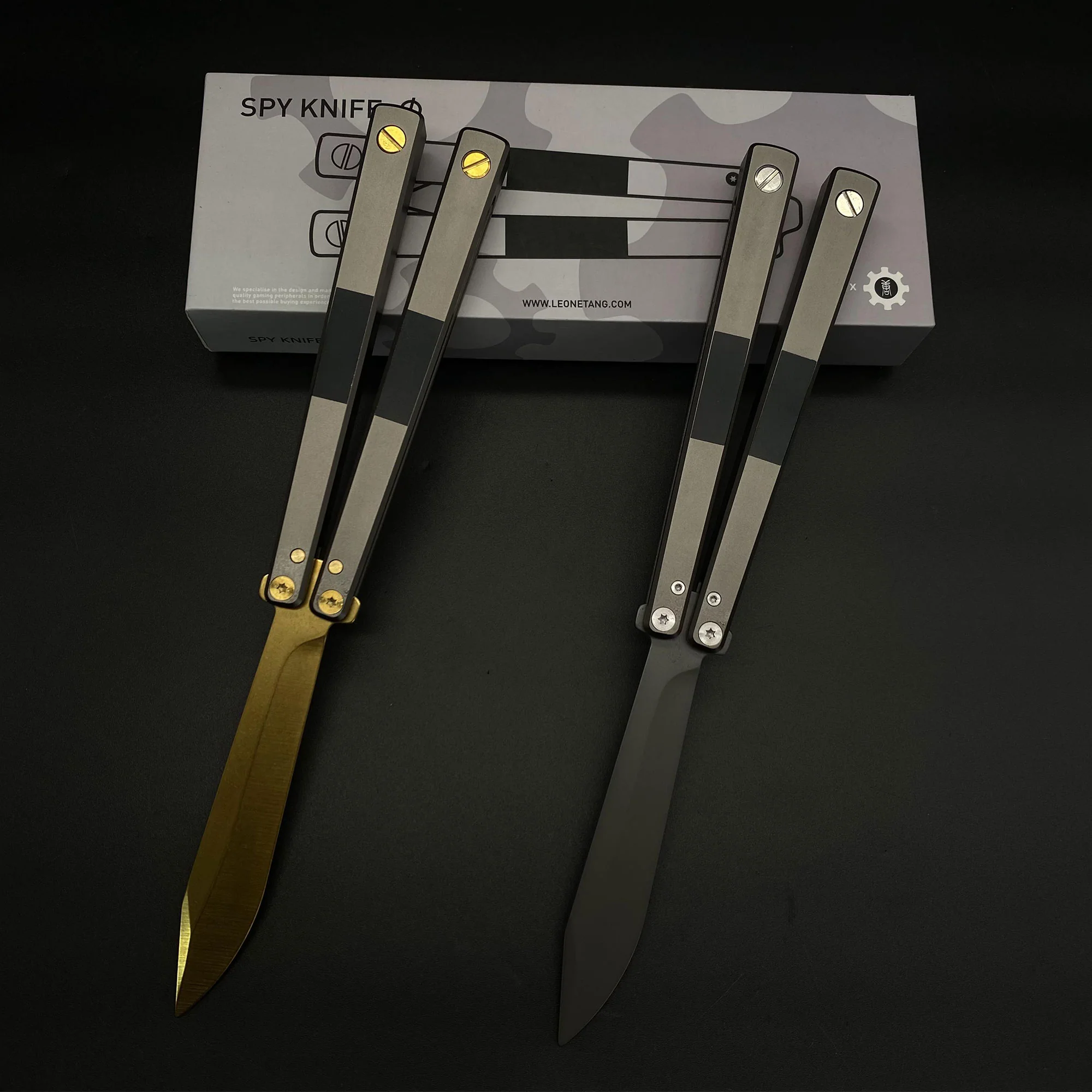 High-End TF2 Spy Knife Balisong Trainer-Blunt Blade
