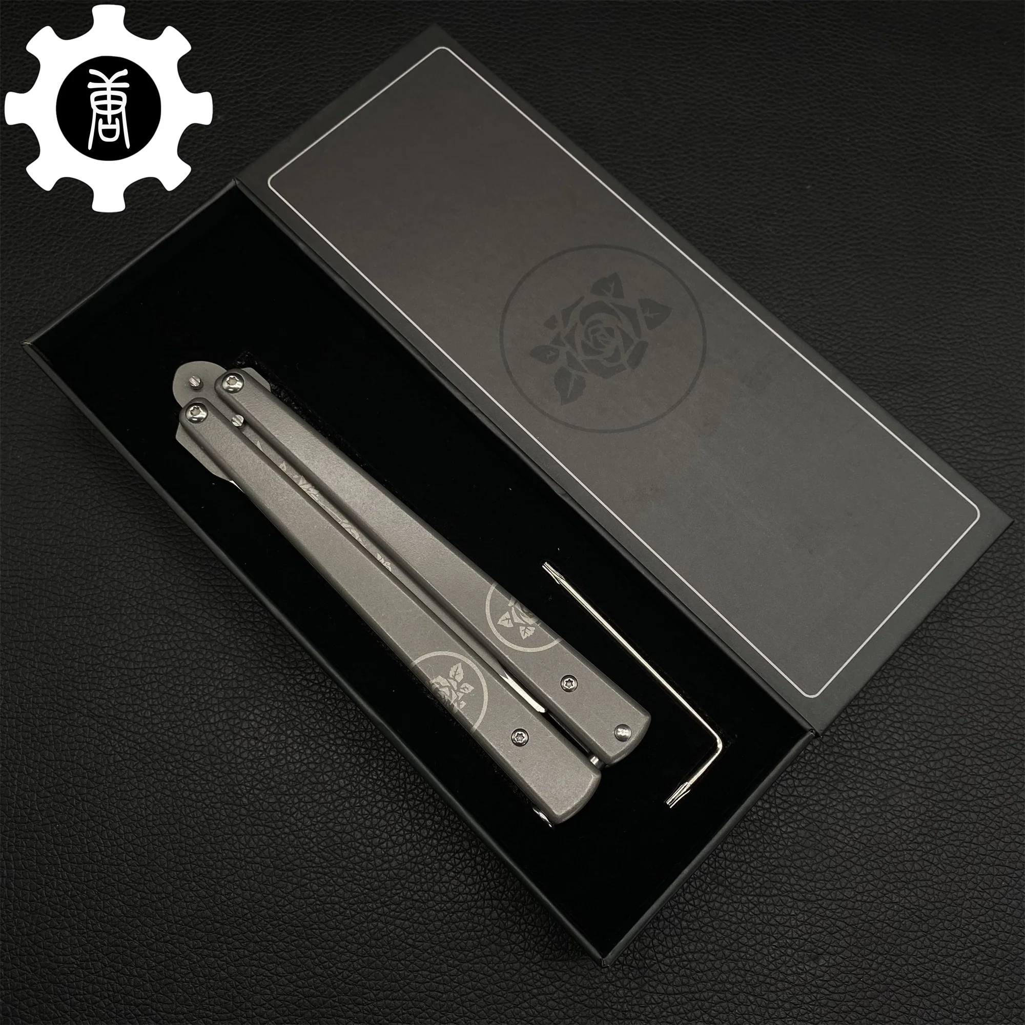 TF2 Black Rose Balisong Black Rose Butterfly Knife Replica IRL