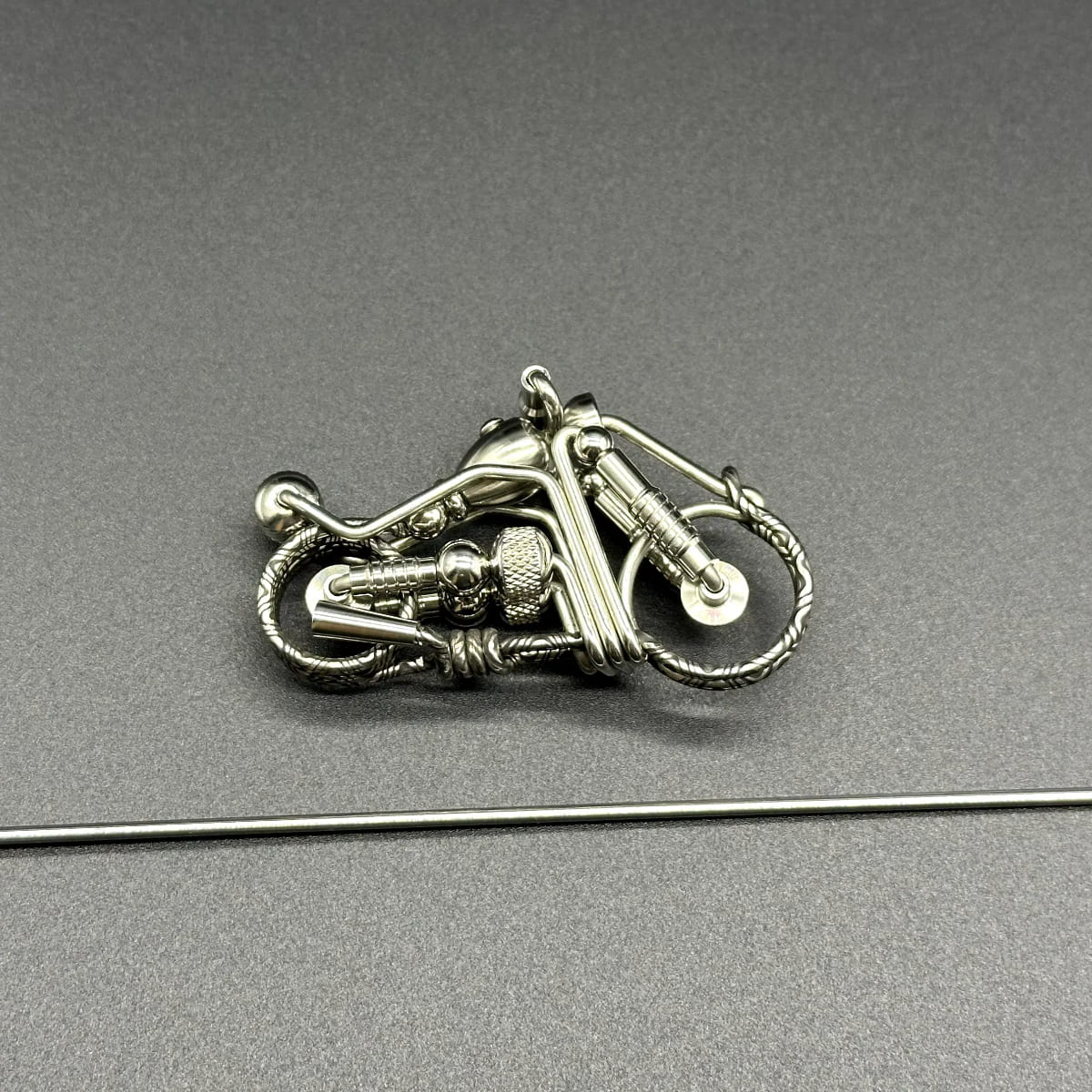 Threaded Handmade Motorcycle Keychain