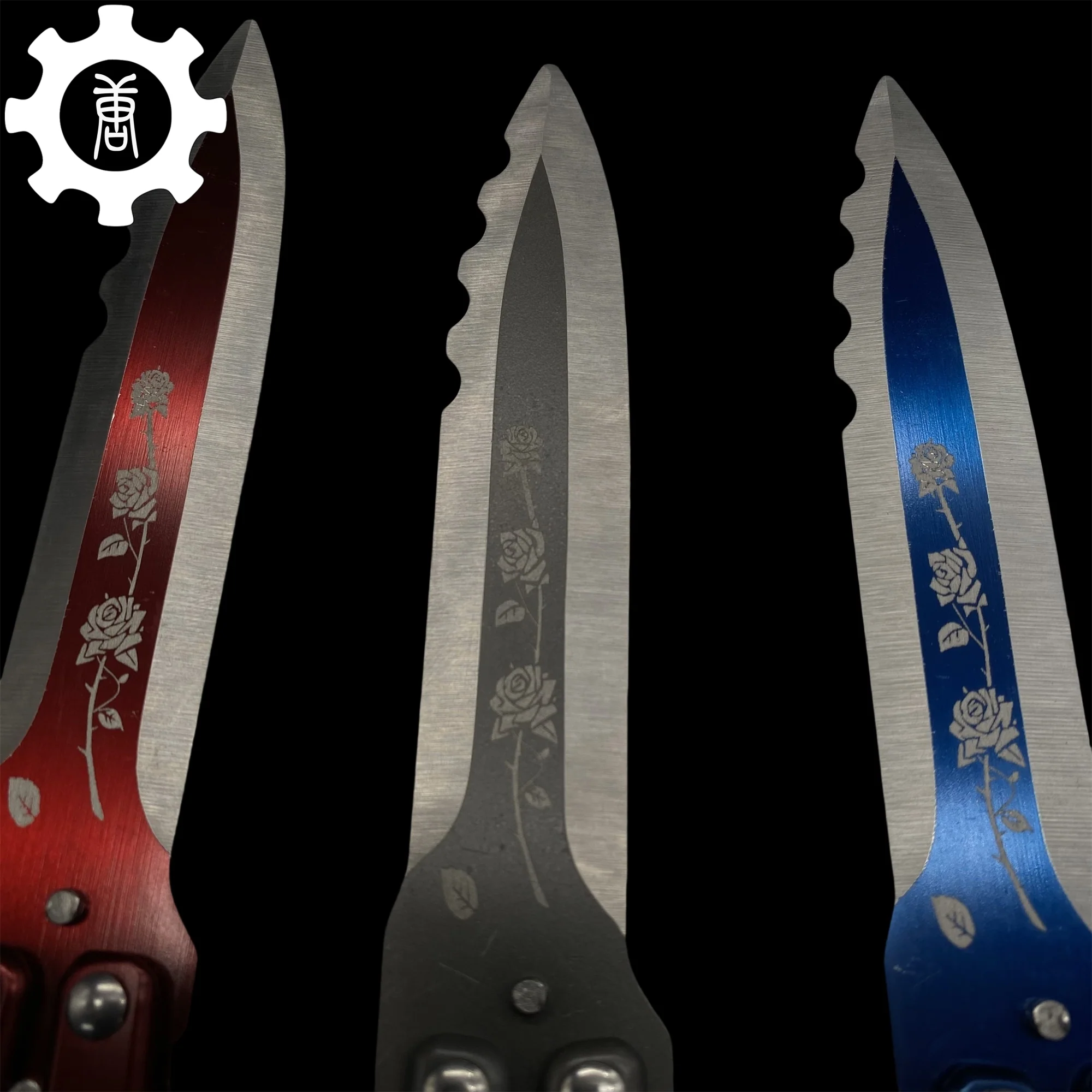 TF2 Black Rose Balisong Black Rose Butterfly Knife Replica IRL