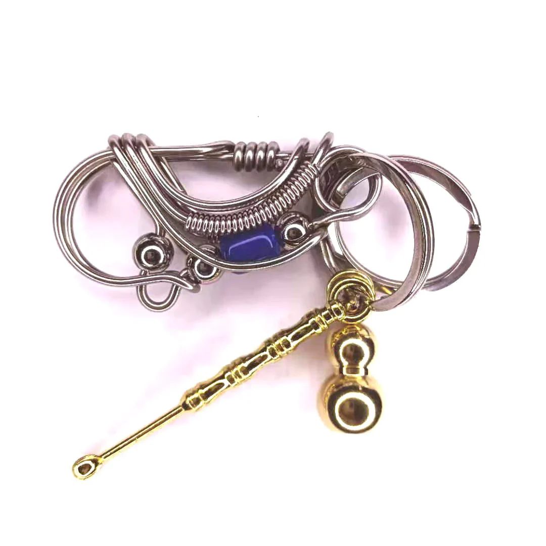 Color Barrel Beads Handmade Keychain