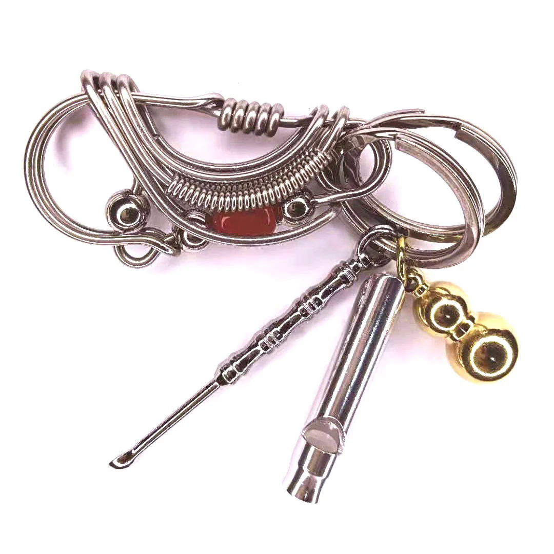 Color Barrel Beads Handmade Keychain