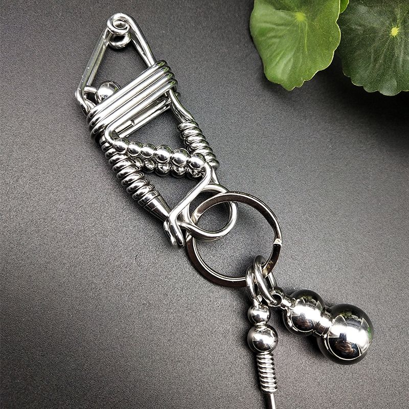 Handmade grasshopper keychain