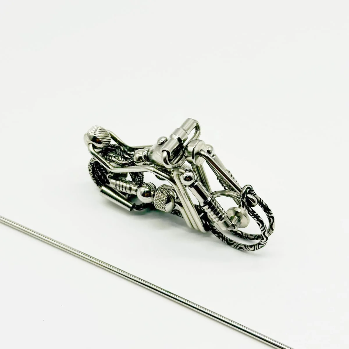 Threaded Handmade Motorcycle Keychain