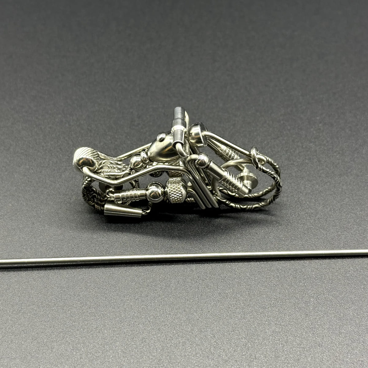 Threaded Handmade Motorcycle Keychain