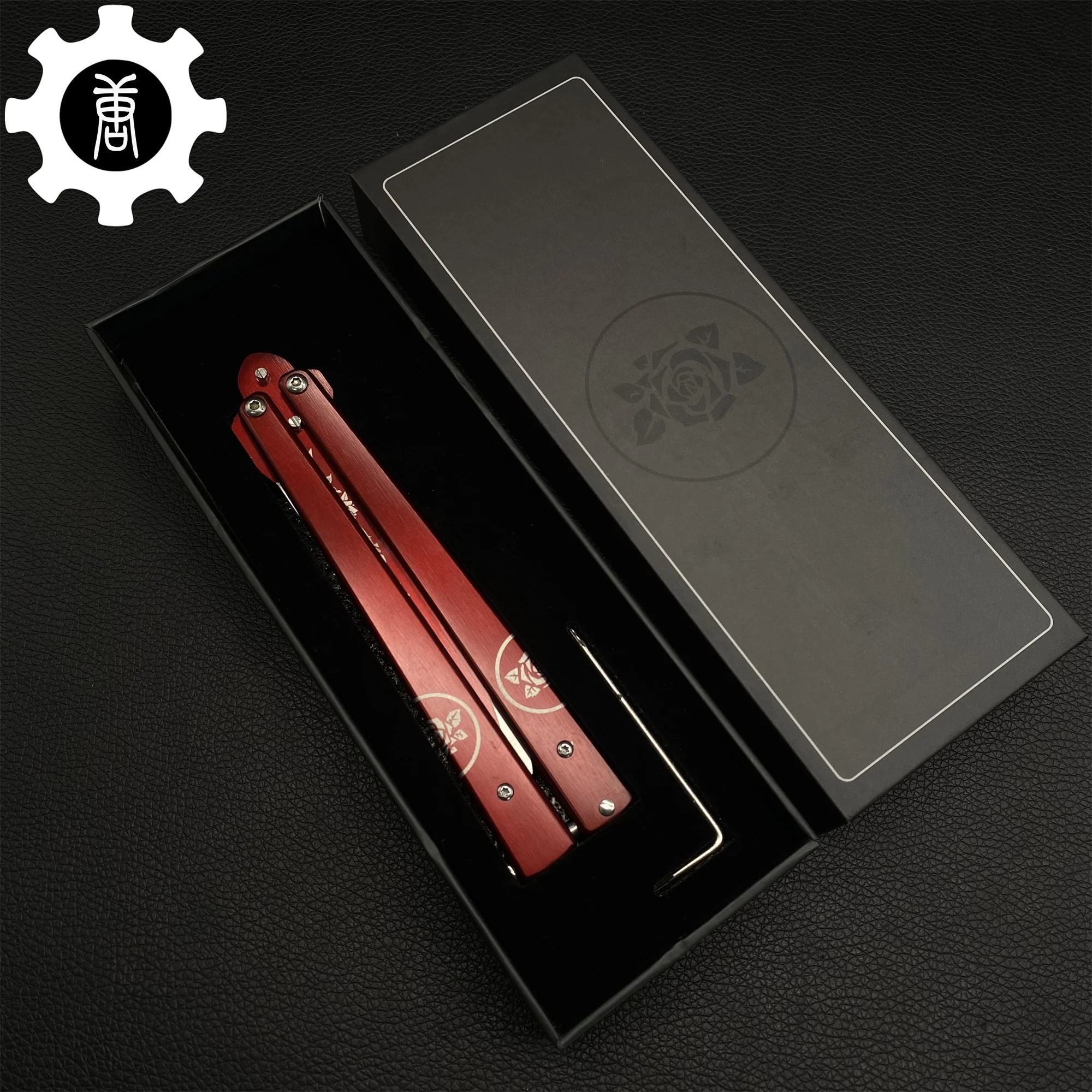 TF2 Black Rose Balisong Black Rose Butterfly Knife Replica IRL