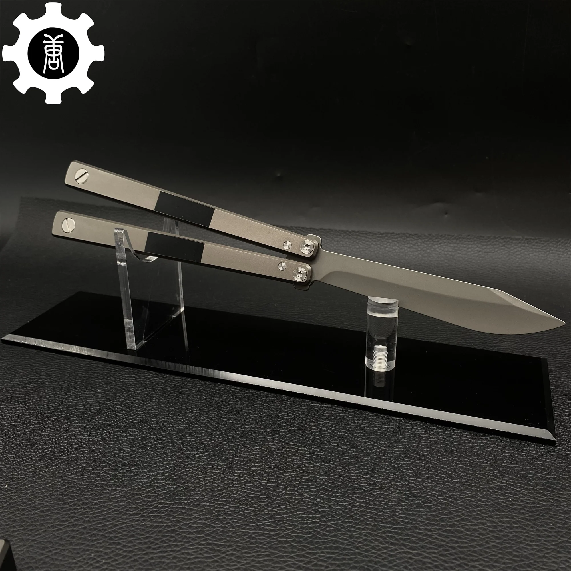 High-End TF2 Spy Knife Balisong Trainer-Blunt Blade