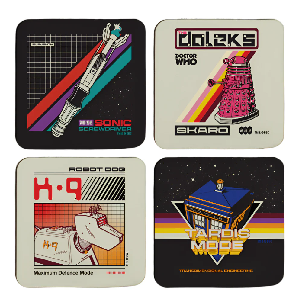 Doctor Who Iconography Coasters - Set of 4