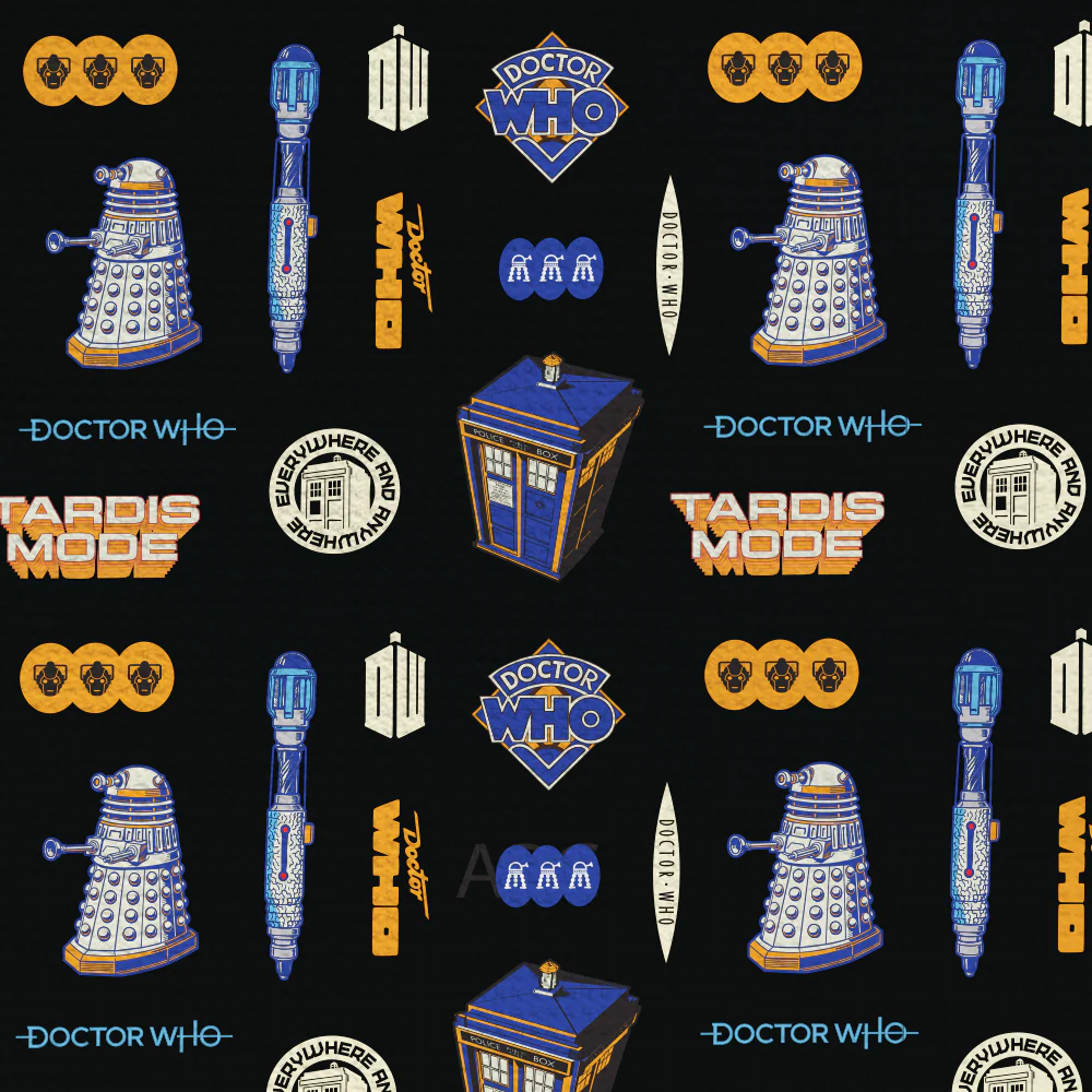 Doctor Who Iconography Tea Towel