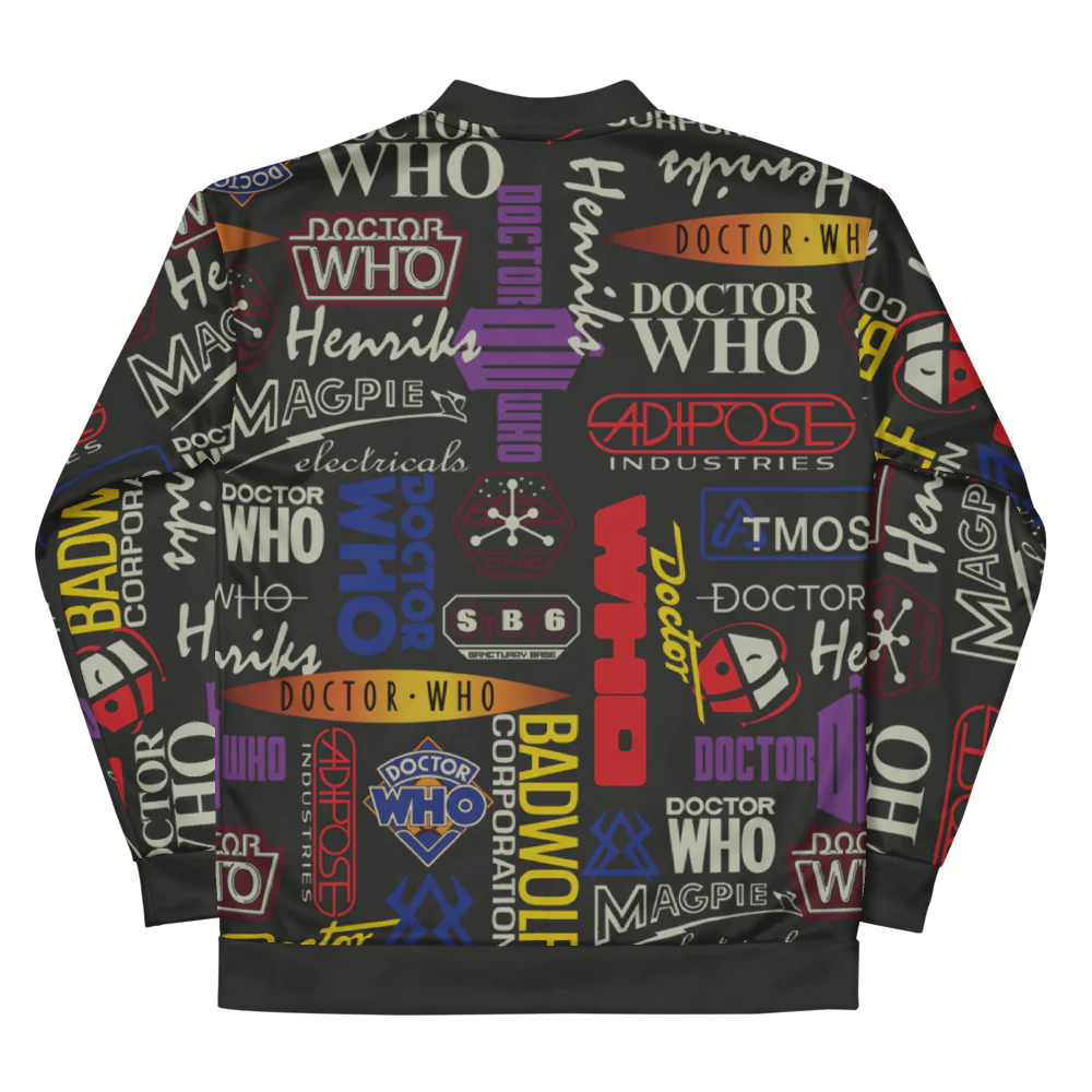 Doctor Who Logo Patterned Bomber Jacket