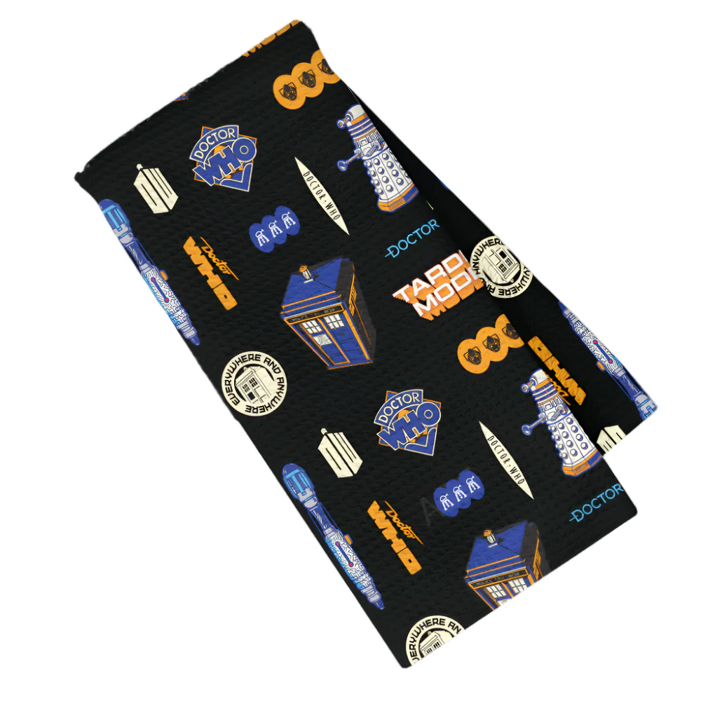Doctor Who Iconography Tea Towel