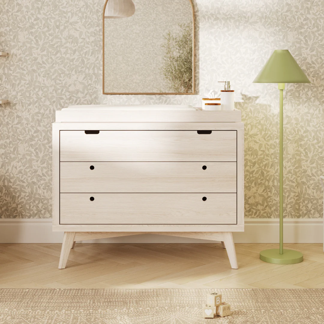 Retro Changing Tray in Natural Washed