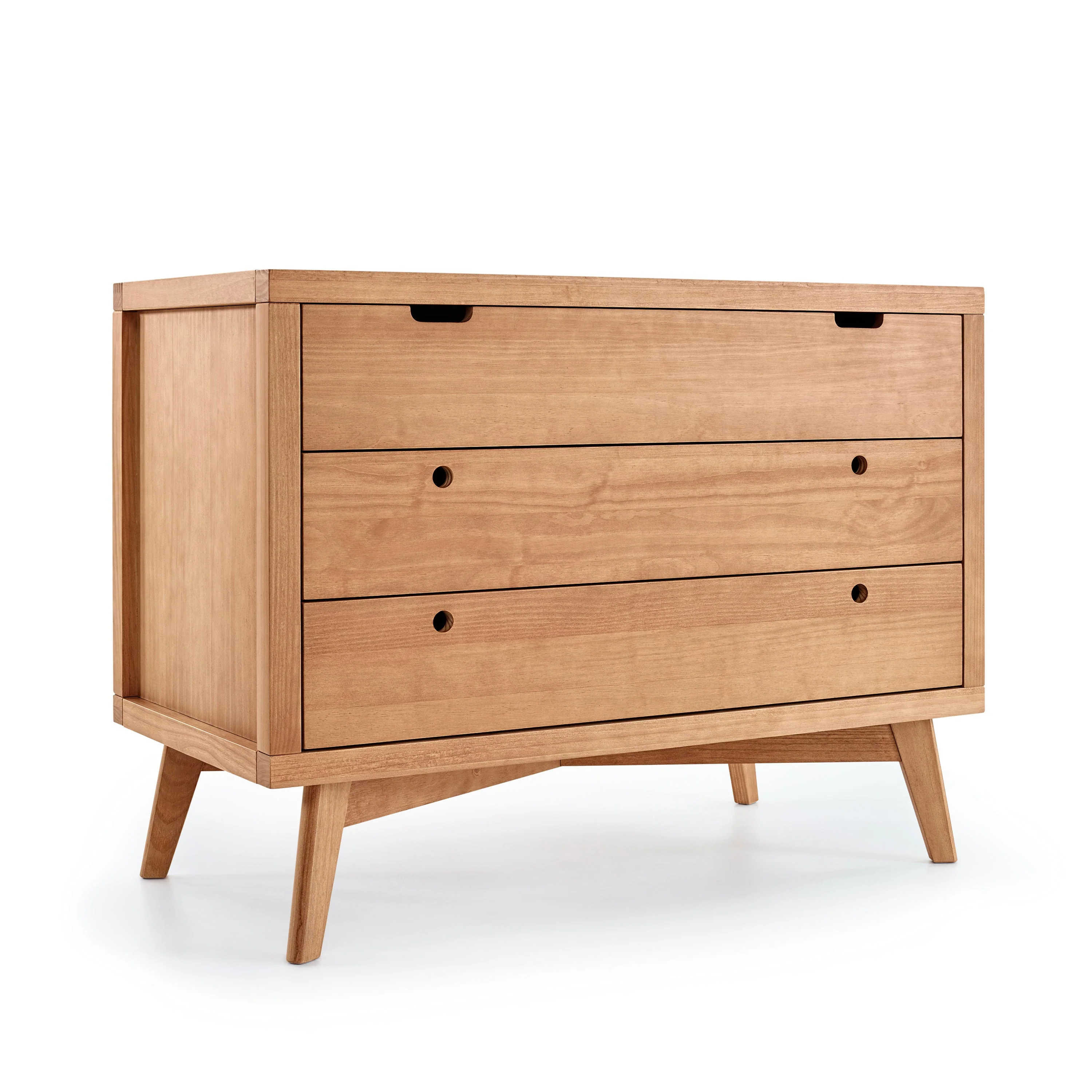 Retro 3 Drawer Dresser in Hazelnut