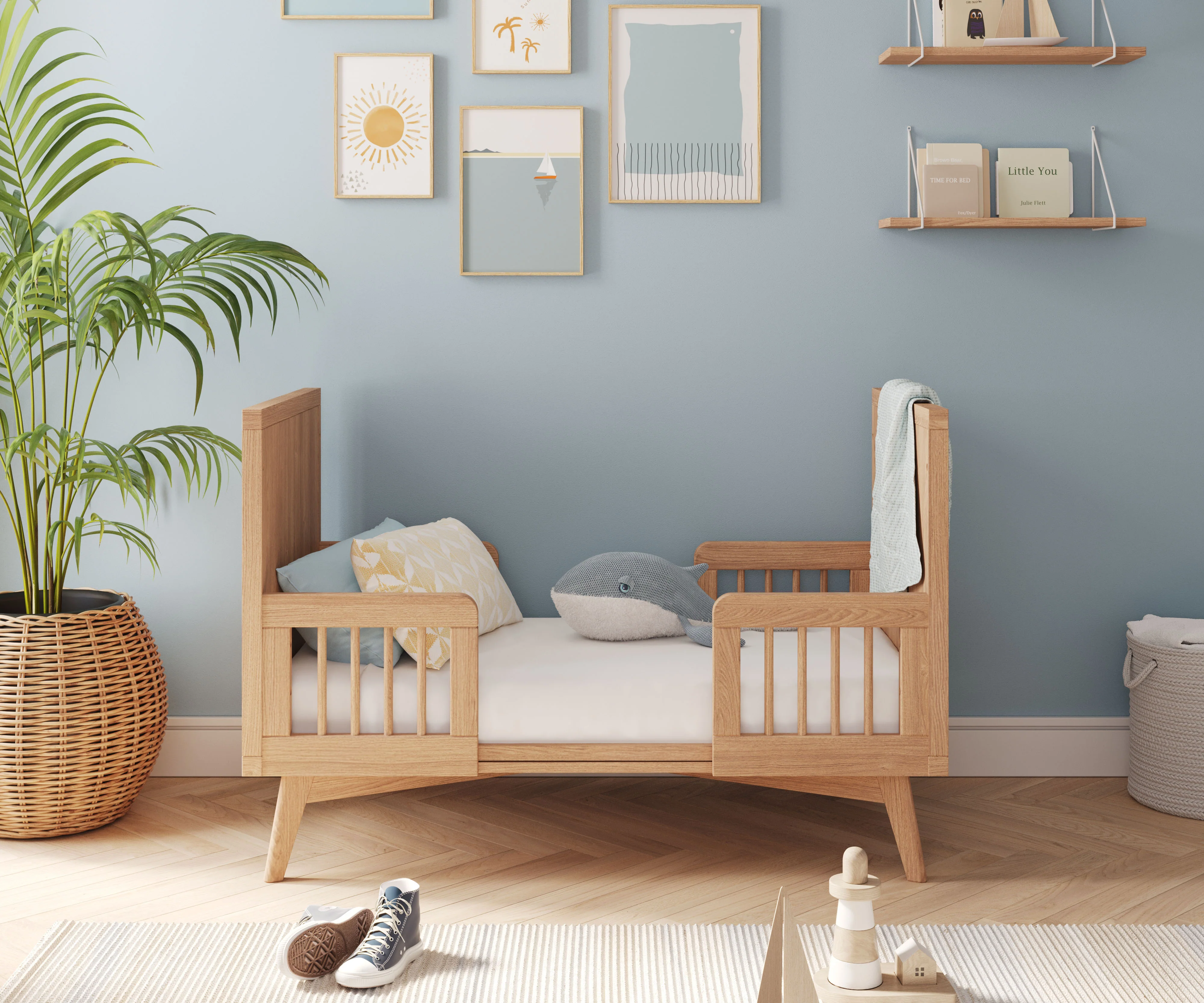 Retro Convertible Crib in Hazelnut