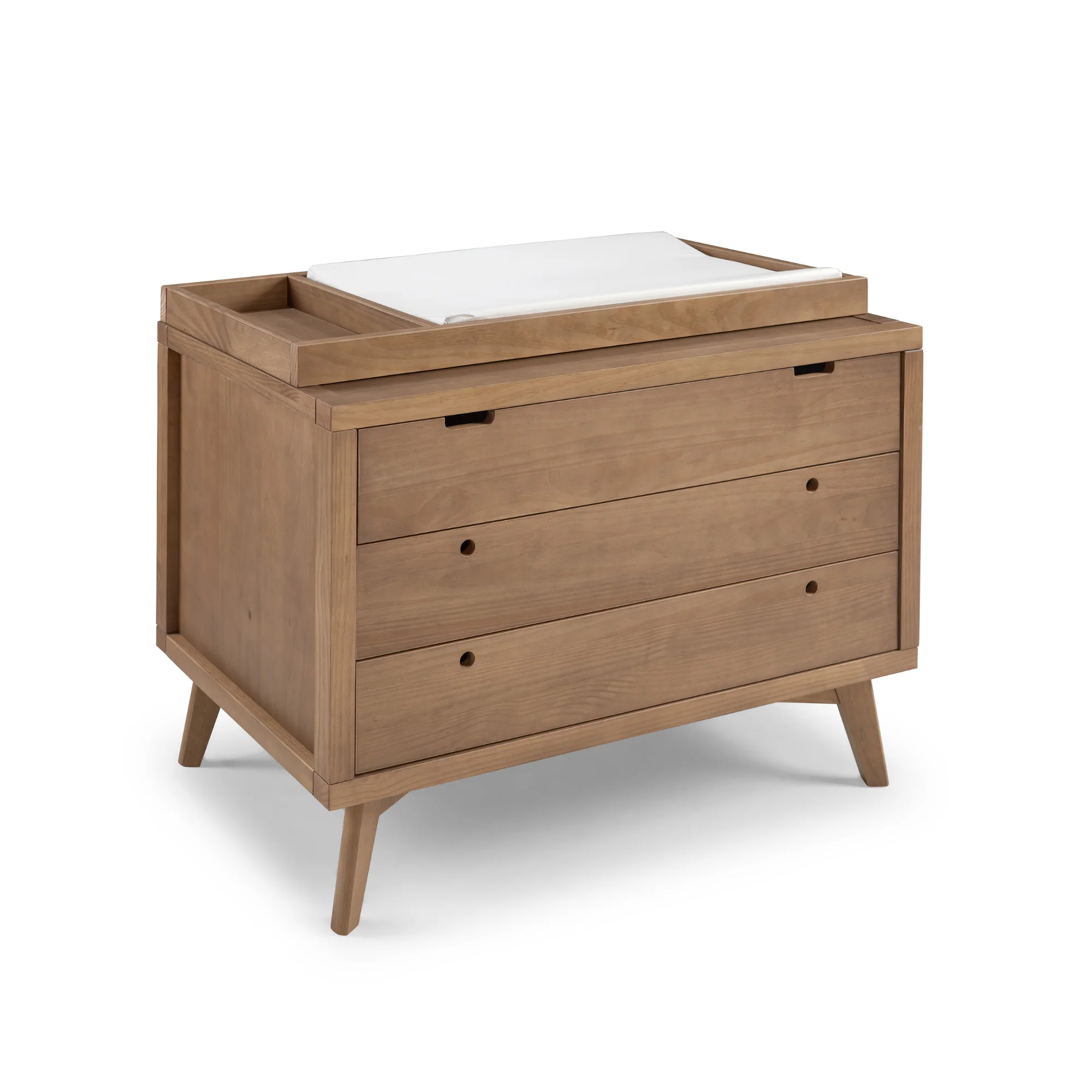 Retro 3 Drawer Dresser in Walnut