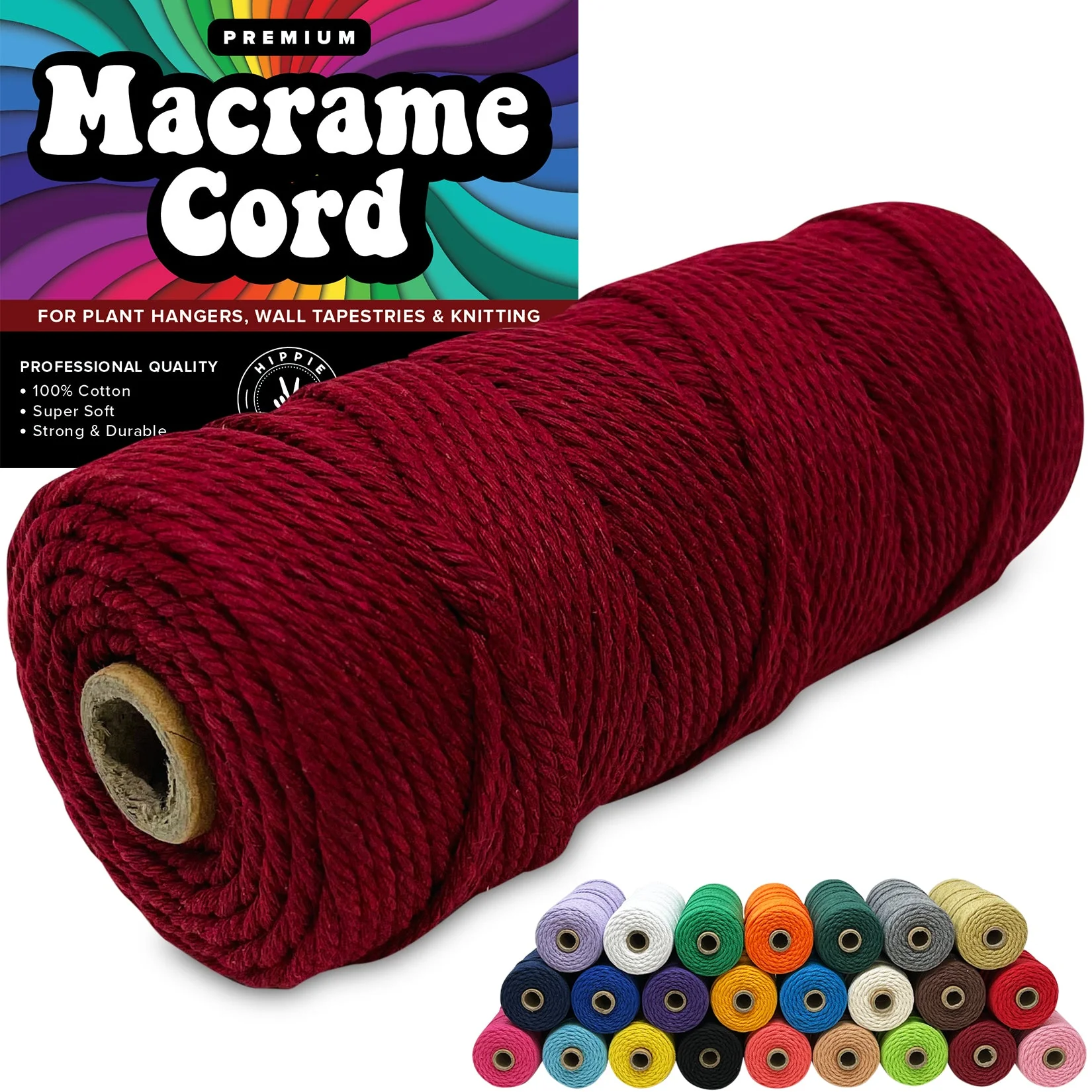 100% Cotton Macrame 3mm Cord