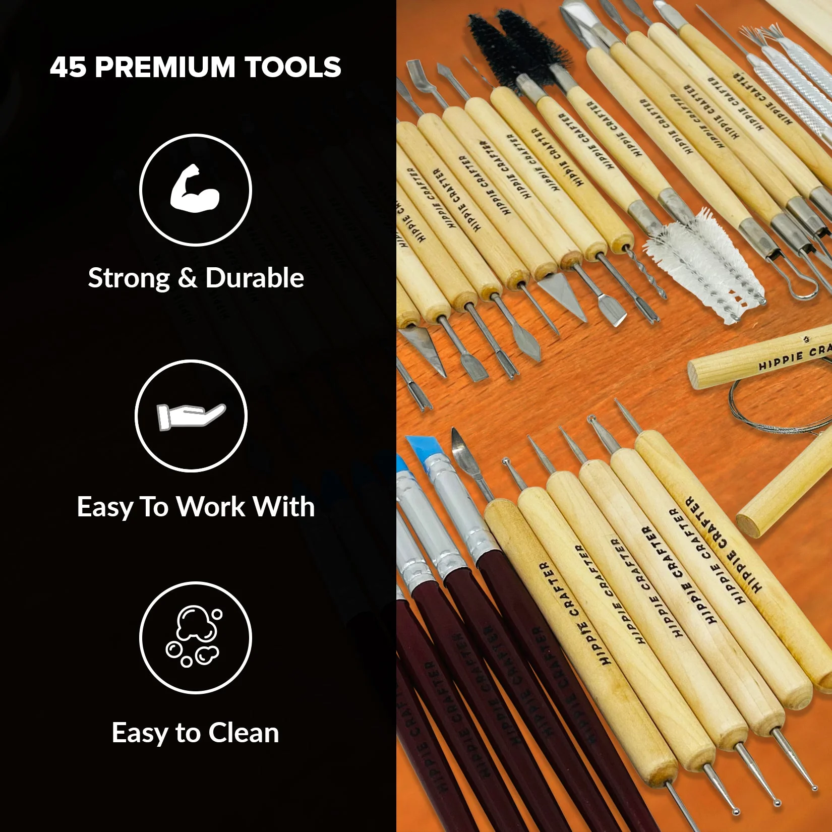 Clay Tools Set 45 Pieces