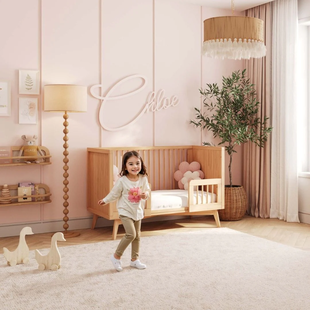 Retro Convertible Crib in Hazelnut