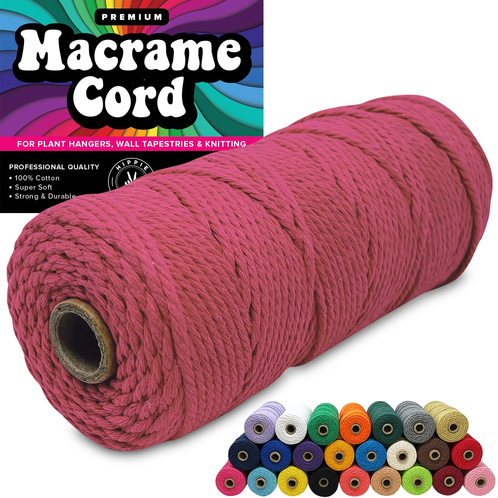 100% Cotton Macrame 3mm Cord