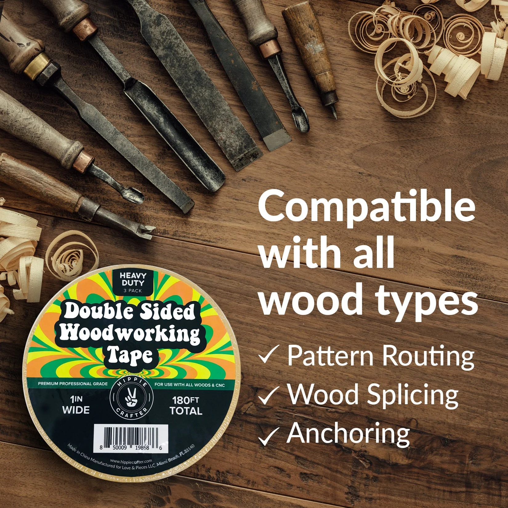 3Pk Double Sided Woodworking Tape 1