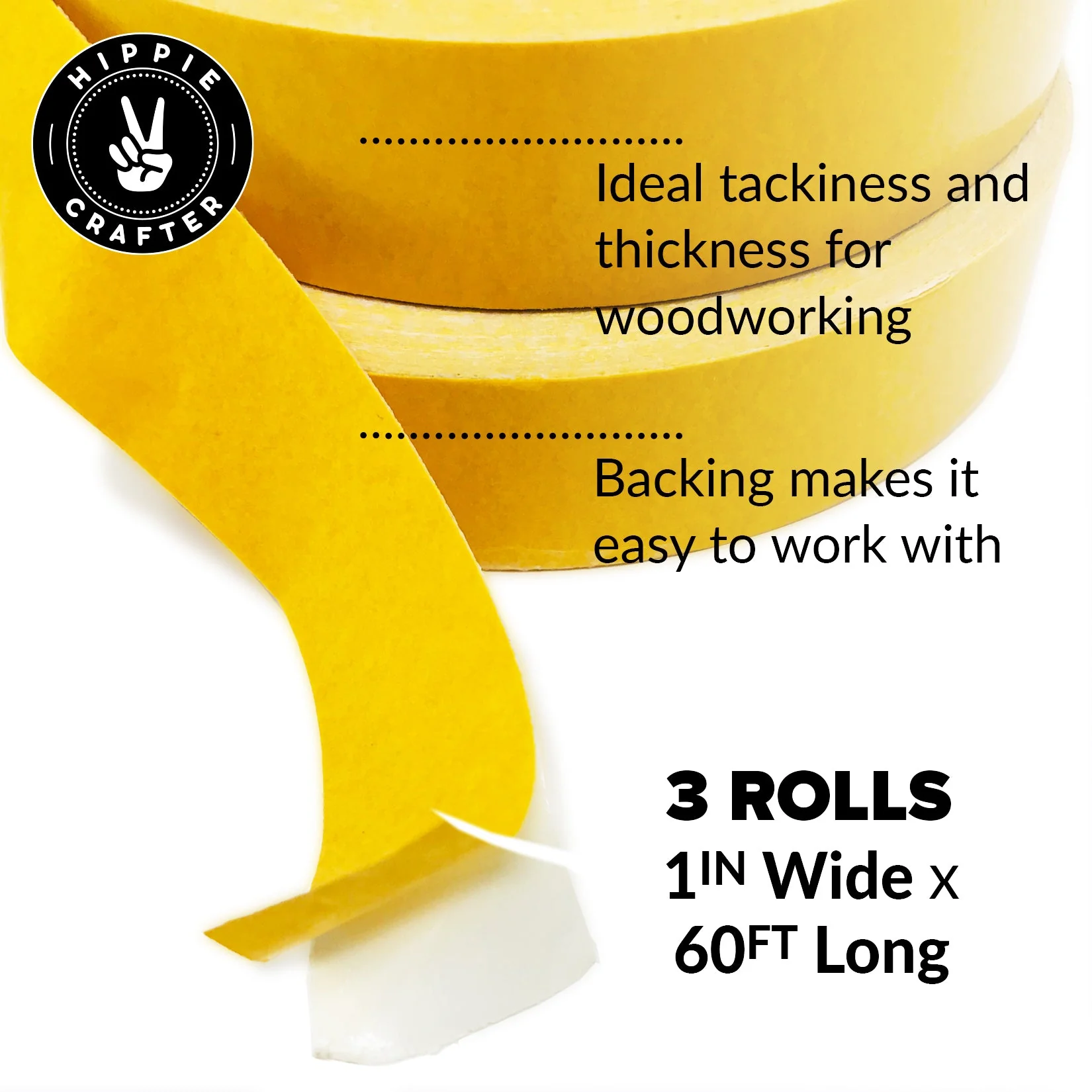 3Pk Double Sided Woodworking Tape 1