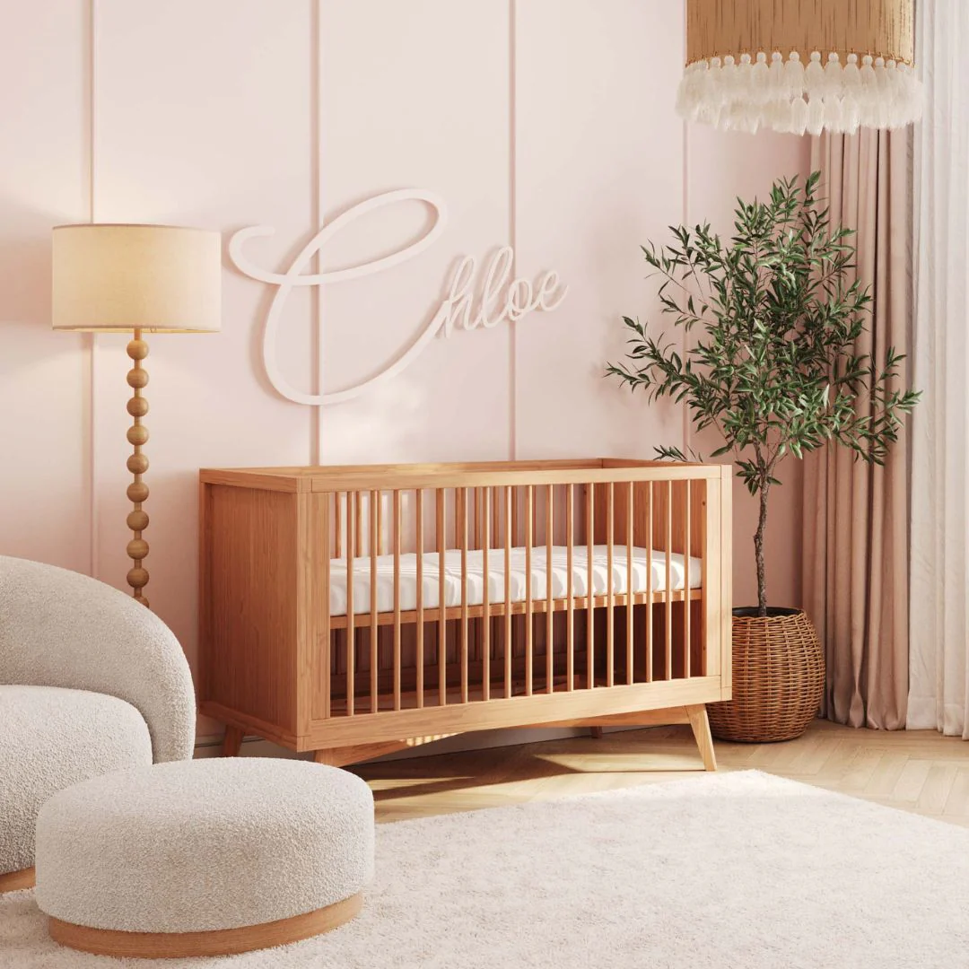 Retro Convertible Crib in Hazelnut