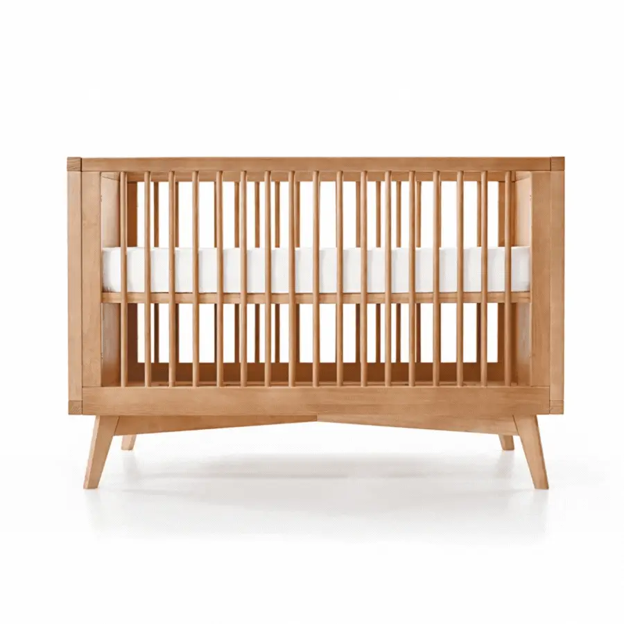 Retro Convertible Crib in Hazelnut