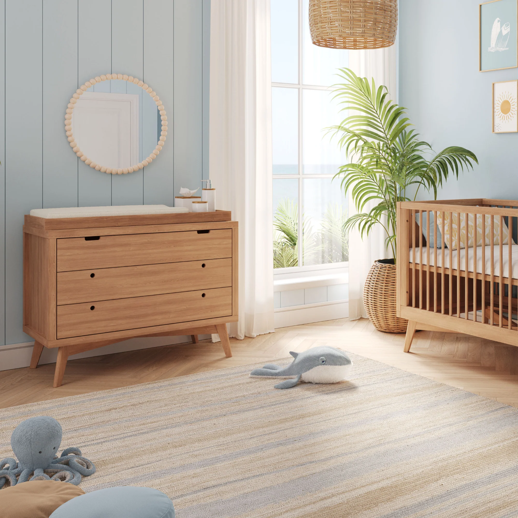 Retro 3 Drawer Dresser in Hazelnut