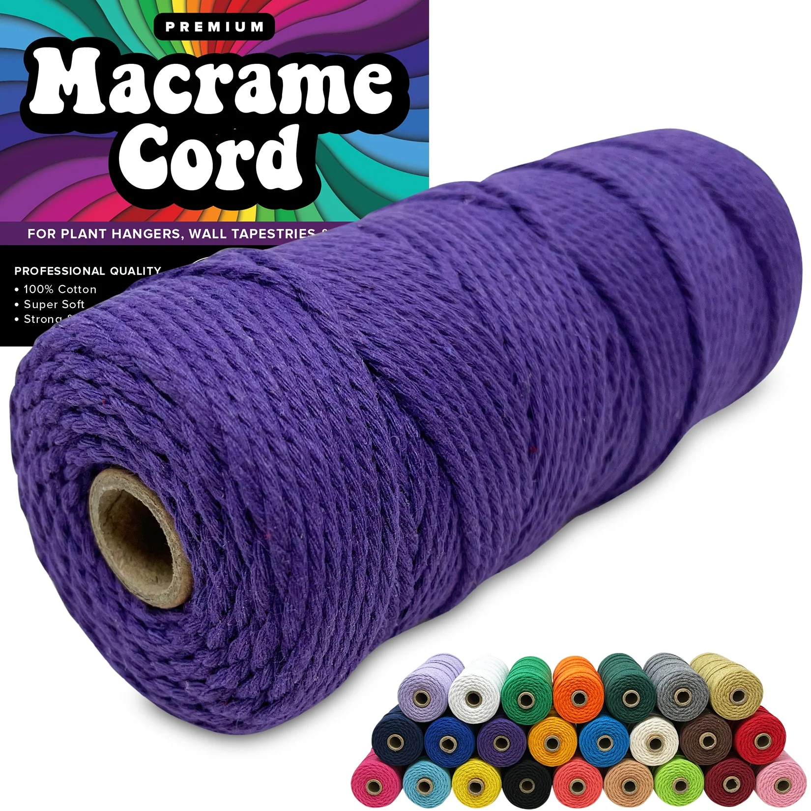 100% Cotton Macrame 3mm Cord