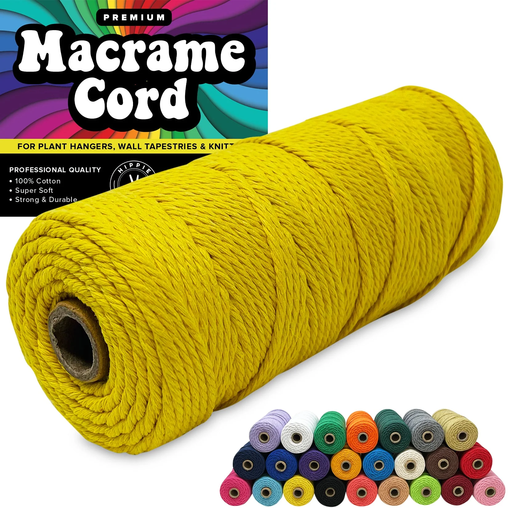 100% Cotton Macrame 3mm Cord