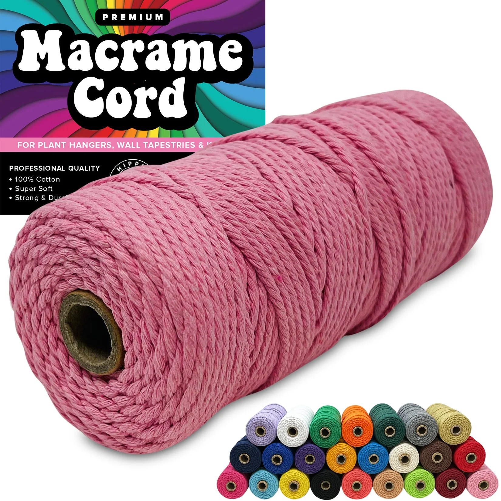 100% Cotton Macrame 3mm Cord