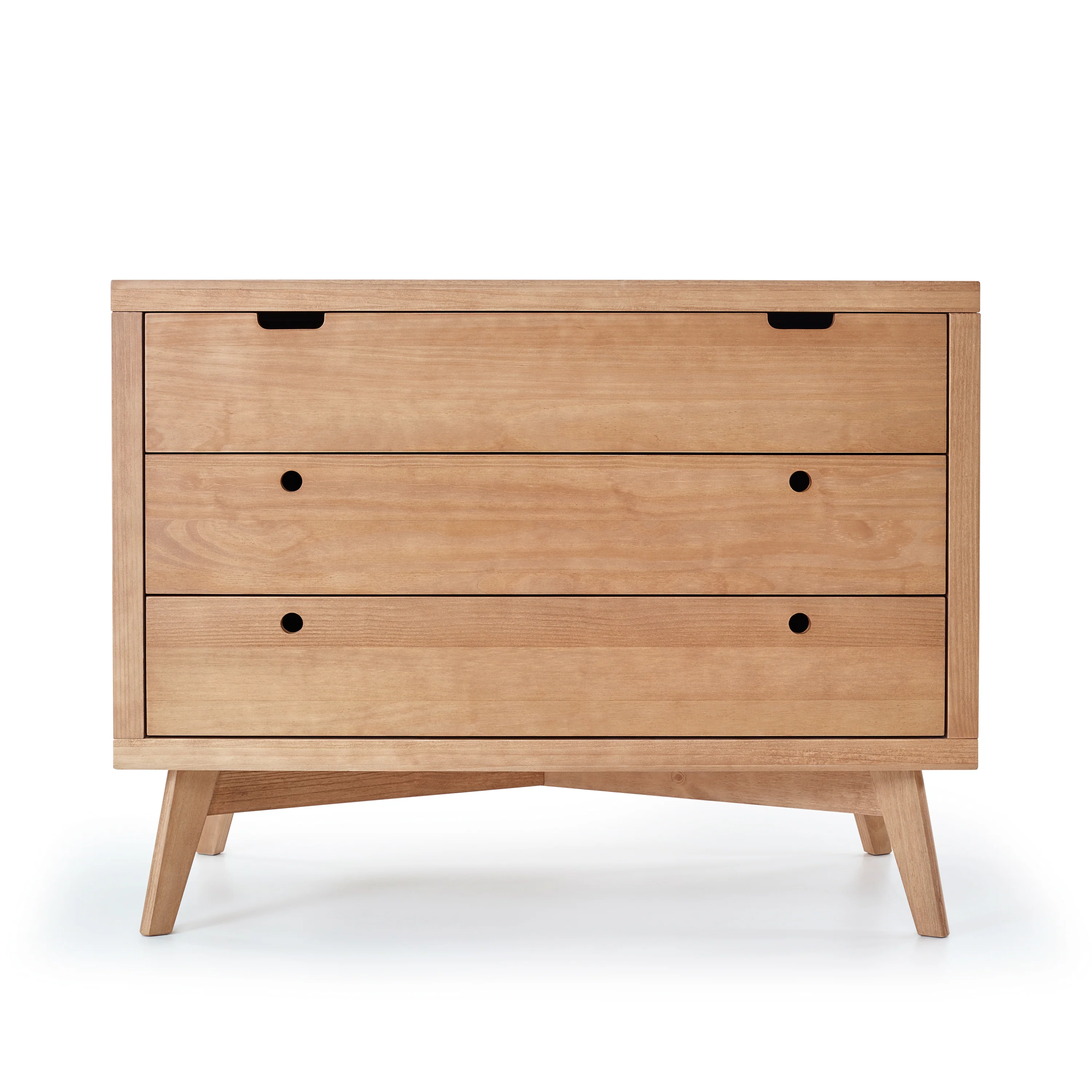 Retro 3 Drawer Dresser in Hazelnut