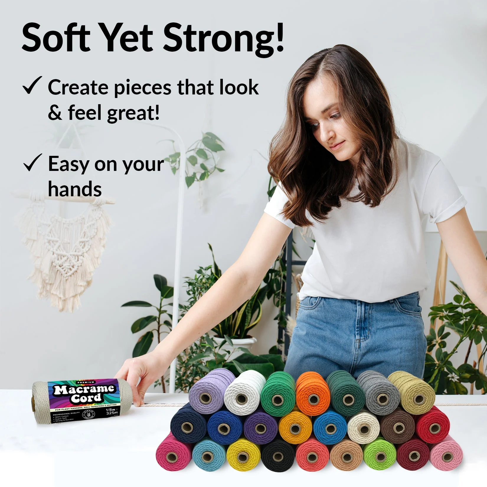 100% Cotton Macrame 3mm Cord