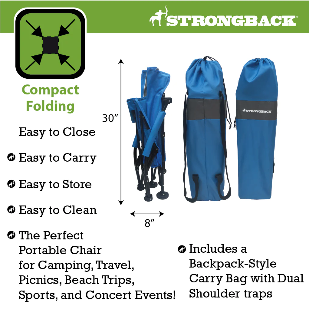 STRONGBACK Low Gravity Beach Chair