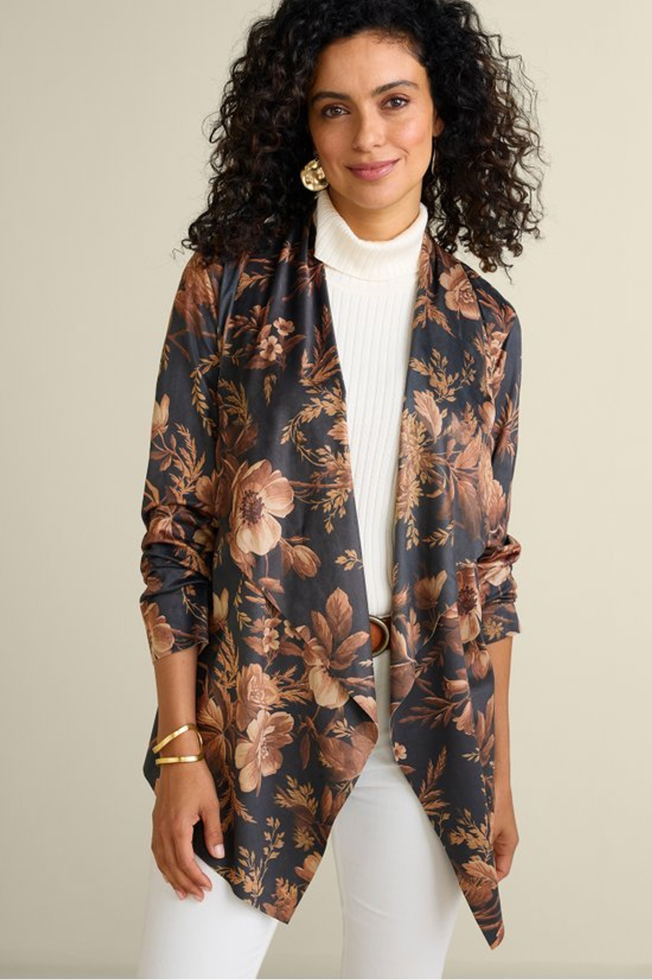 Shape Drape Faux Suede Jacket - Soft Surroundings Outlet