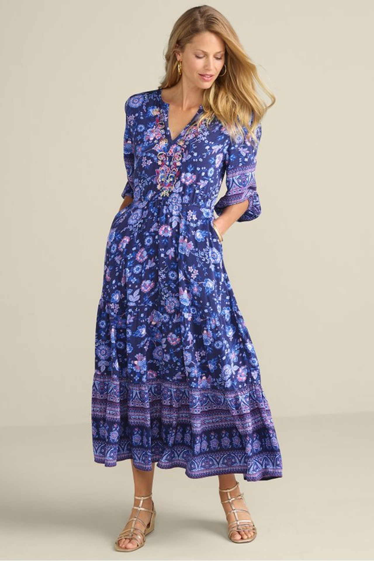 Jordana Midi Dress - Soft Surroundings Outlet