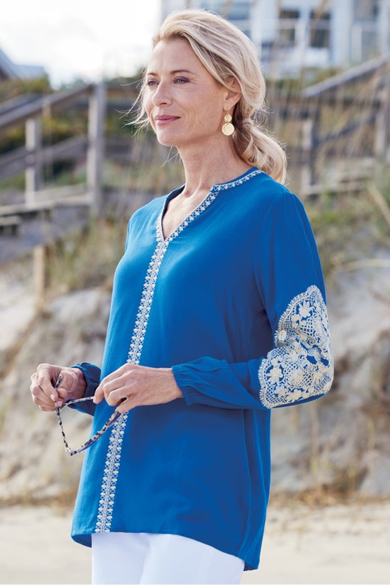 Keera Gauze Tunic - Soft Surroundings Outlet
