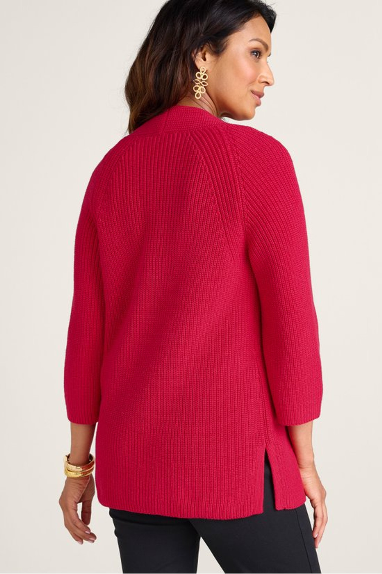 Amberlyn Shaker Stitch Cardigan - Soft Surroundings Outlet